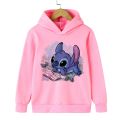 Funny Anime Disney Stitch Hoodie Children Cartoon Clothes Kid Girl Boy Lilo and Stitch Sweatshirt Manga Hoody Baby Casual Top.