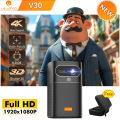 Vevshao V30 3D 4K Mini Projector Cinema Smart Android WiFi Portable 1080P Home Theater Video LED DLP Projector with Battery.