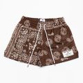 2023 New Ryoko Rain Mesh Shorts Mens Trend Paisley Print Shorts Gym Basketball Shorts Men Workout Running Short Pants.