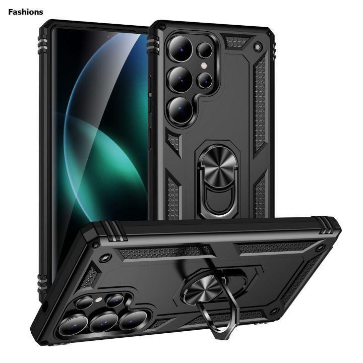 Fashions%20For%20Samsung%20S25%20S24%20S23%20Ultra%20Shockproof%20Folding%20Armor%20Case%20for%20Bargain%20price%20Samsung%20Galaxy%20S25%20S24%20S23%20Plus%20S24FE%20Stand%20Holder%20Ring%20Cover%20-%20Image%202