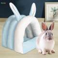 Guinea Pig Cave Beds Comfortable Rabbit Bed House for Hamster Rabbit Ferret blue. 