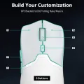 Delux M800 PRO PAW3370 White Wireless Gaming Mouse Wired Programmable Ergonomic Mice Type C Rechargeable For Windows Mac. 