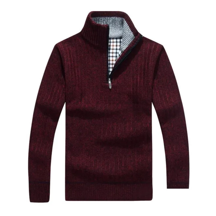 Mens%20Half%20Zip%20Sweater%20Jacket%20-%20Image%202