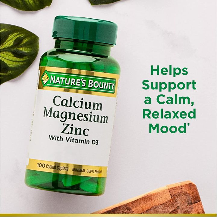 Nature'S%20Bounty%20Calcium%20Magnesium%20And%20Zinc%20Caplet,%20Immune%20And%20Supporting%20Bone%20Health,%20100%20Counts%20-%20Image%203