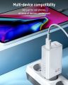 120w Usb Fast Charger Charging Wall Phone Charger Qc3.0 Usb C Type C Cable Adapter For Iphone Huawei Samsung Xiaomi Quick Charge.