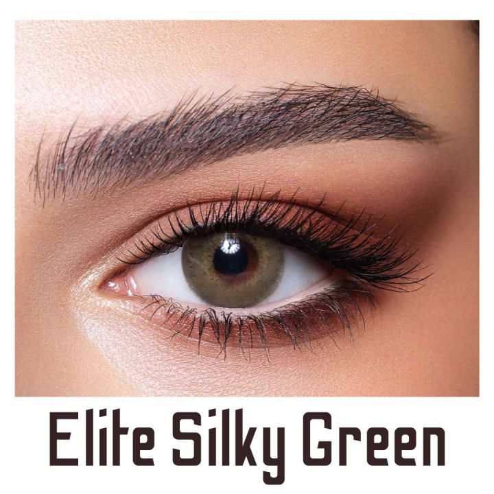 Bella Silky Green Elite contact lens with kit box B14