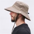 Outdoor Fishing Summer Fisherman Hat for Men Foldable Suncap Bucket Hats Sun Protection Cap. 