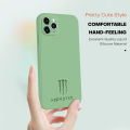 Hontinga for iPhone 12 Case Fashion Monster Energy Silicone Square Edge Phone Cases Full Cover Camera Shockproof Protection Rubber Case. 