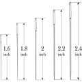 75 Large Eye Stitching Needles - 5 Sizes Big Eye Hand Sewing Needles in Clear Storage Tube for Stitching, and Crafting. 