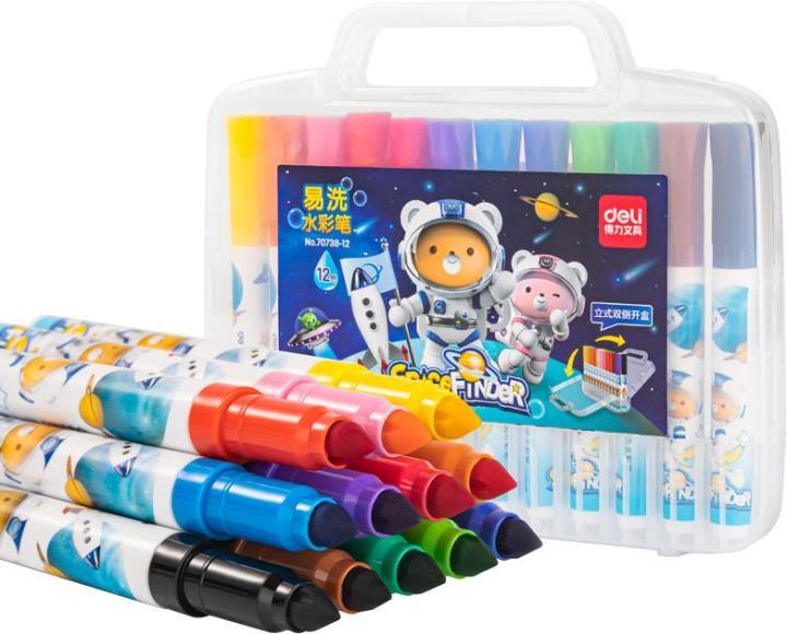 Deli%20E70738-12%20Water%20Color%20Felt%20Pen%2012%20color%20-%20Image%202