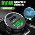 100W Car Phone Charger PD 30W USB Type C Fast Charging Charger Car Lighter Adapter QC3.0 Quick Charging For iphone Huawei Xiaomi. 