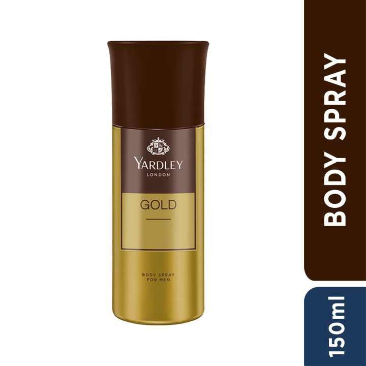 Yardley London Gentleman Gold Body Spray for Men| Fresh Rosemary