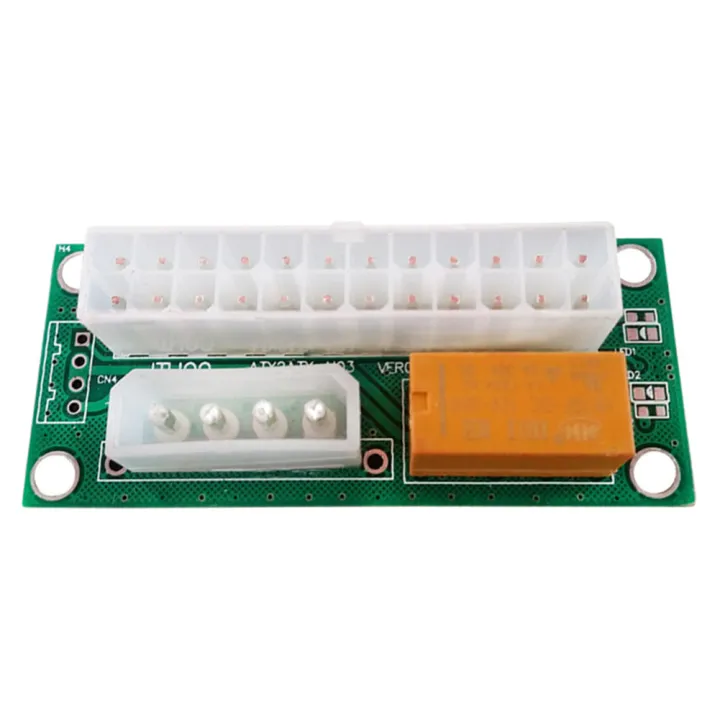 Power Riser Connectors Power Supply Adapter Connector Add2psu ATX 24Pin to 4Pin Molex ...