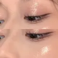 6 Colors Fine Glitter Eyeshadow Diamond Eye Shadow Palette Silvery Pink Purple Golden Cyan Brown Gorgeous Shimmer Glossy Shiny Highlighter Women Girls Eyes Makeup. 