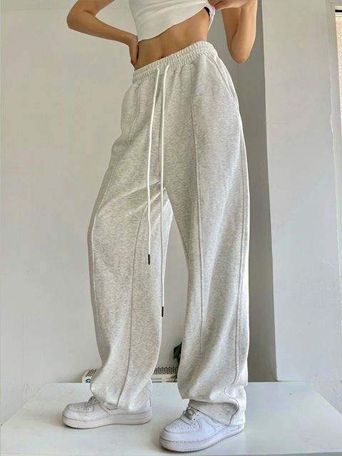 American-Style%20Gray%20Women's%20Summer%20Straight%20Loose%20Wide-Leg%20Pants%20Drooping%20Slimming%20Sweatpants%20Beam%20Foot%20Shut%20Luck%20Hop%20Jazz%20Pants%20-%20Image%206