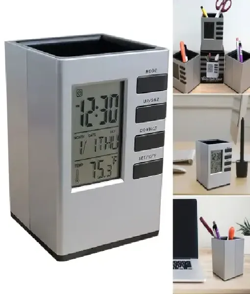 Pen%20Holder%20with%20Digital%20Watch%20-%20Silver%20Cube%20Desk%20Pen%20Stand%20With%20Digital%20Clock%20(Temperature%20,%20Alarm%20&%20Calendar)%20%7C%20smart%20pen%20holder%20-%20Image%202