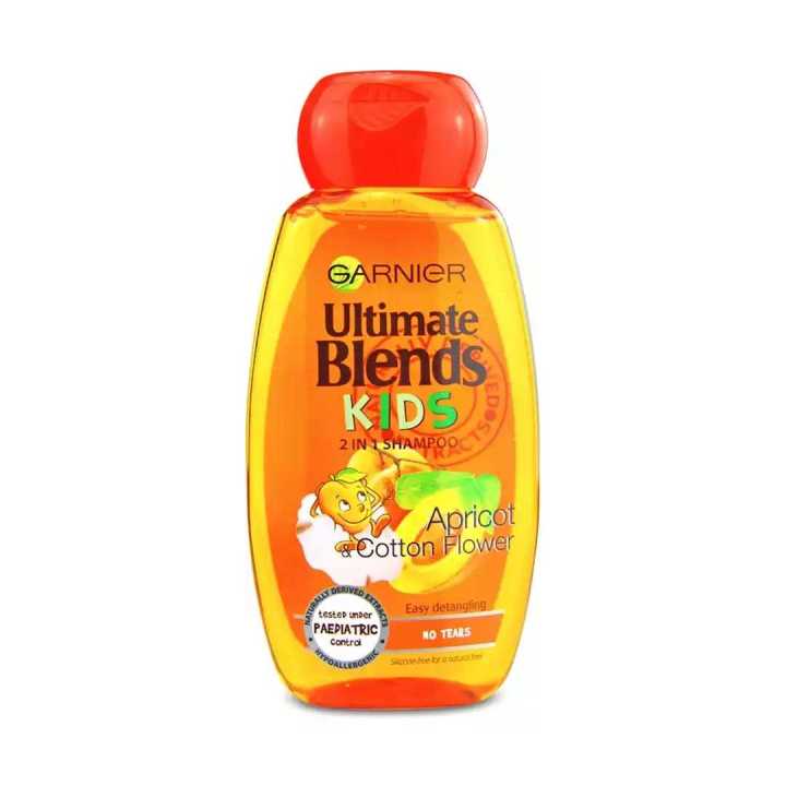 GARNIER ULTIMATE BLENDS KIDS APRICOT 2 IN 1 COTTON FLOWER SHAMPOO 250ML