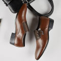 New plus Size Leather Shoes Men's Business Formal Shoes Versatile Wedding Shoes Soft Surface Black Casual Shoes One Piece. 