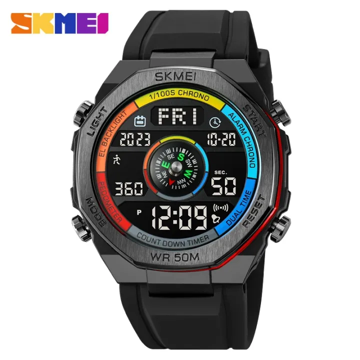 SKMEI%20Dual-Display%20Electronic%20Watch%20With%20Compass%20and%20Calorie%20Function%2050m%20Waterproof%20Mutifunctional%20Sports%20Fashion%20Wristwatches%20For%20Men%202209%20-%20Image%204