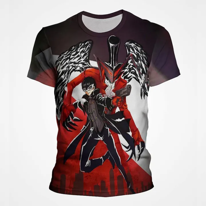 New Cool Persona 5 3D Printed T-shirts Joker P5s Graphic Casual Style T Shirt Funny Harajuku Fashion Over Sized Men Women Top Tee