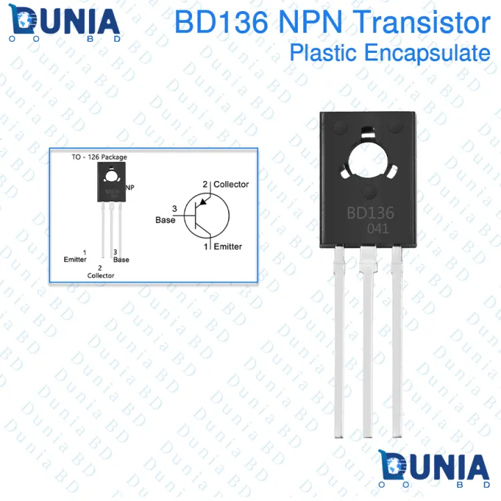 BD136 Plastic Encapsulate PNP Transistor | Daraz.com.bd