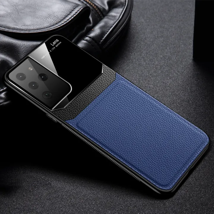 Case%20for%20Samsung%20Galaxy%20S21%20ultra%205G%20leather%20mirror%20tempered%20glass%20shockproof%20phone%20back%20cover%20-%20Image%207