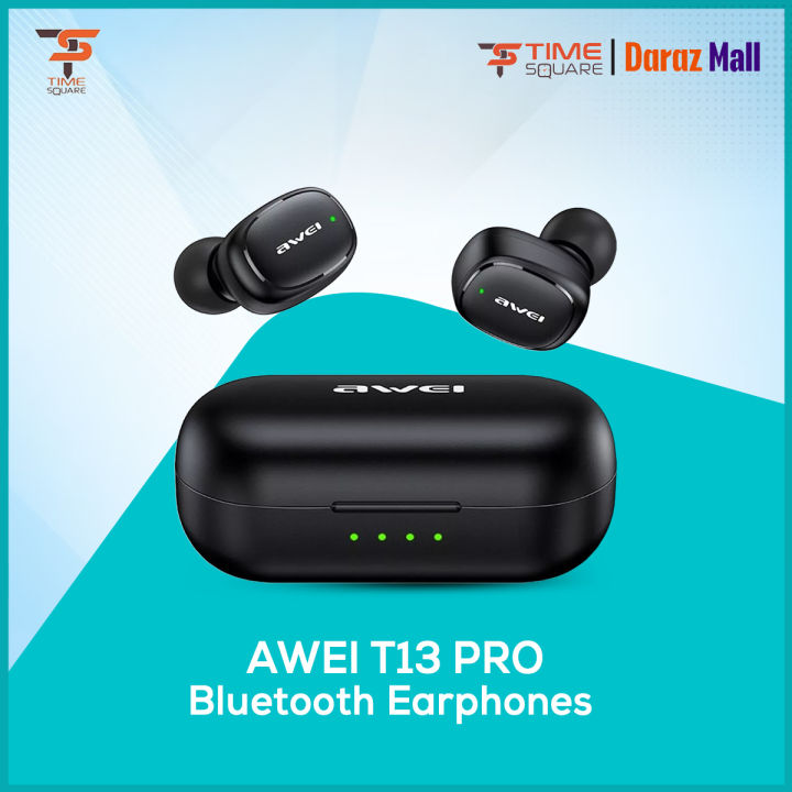 AWEI T13 Pro Bluetooth Earphones Wireless Waterproof Touch Earbuds Hifi Sound Quality