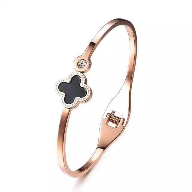 Steel%20Bangle%20Rose%20Leaf%20Clover%20Charm%20Opened%20Cuff%20Bangle%20Bracelet%20-%20Image%203