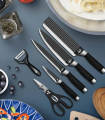 High quality, high carbon, stainless steel with innovative texture,Zepter International Knife Kitchen Set (6pcs). 