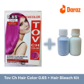 Tov Ch Hair Color Cream Pink + Hair Bleach Kit Ready To Apply 1Pair.