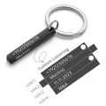 Personalize Keychains 3D Bar Stainless Steel Keyrings 4 Sides Engrave Text Name Date Logo Custom Key Chains Rings Love Gift P039. 