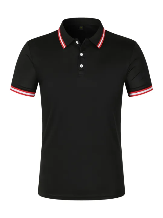 2024%20New%20Men'S%20Classic%20Short%20Sleeve%20Polo%20Shirt%20Summer%20Top%20Casual%20T-Shirt%20Threaded%20Collar%20Oversized%20S-XXXL%20-%20Image%204