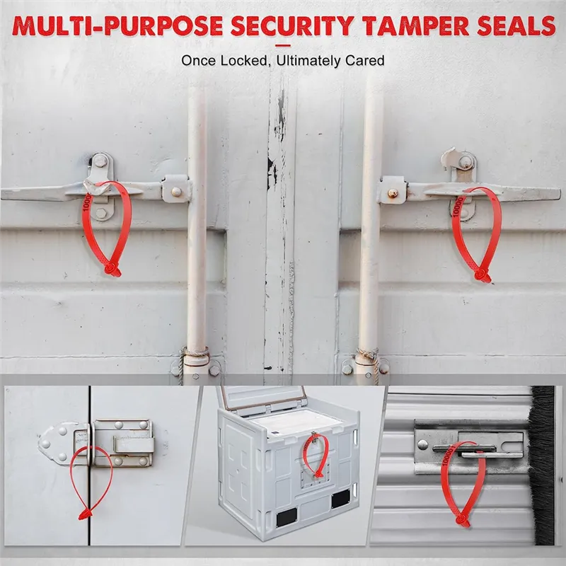 200 Pcs Numbered Security Cable Seals - 11.8 Inch Steel Wire Seals For Trailers & Shipping Containers