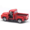 Red Metal Vintage Truck Red Vintage Pickup Truck Children's Car Toy Model Simulation Retro Truck Desktop Decoration Toy. 