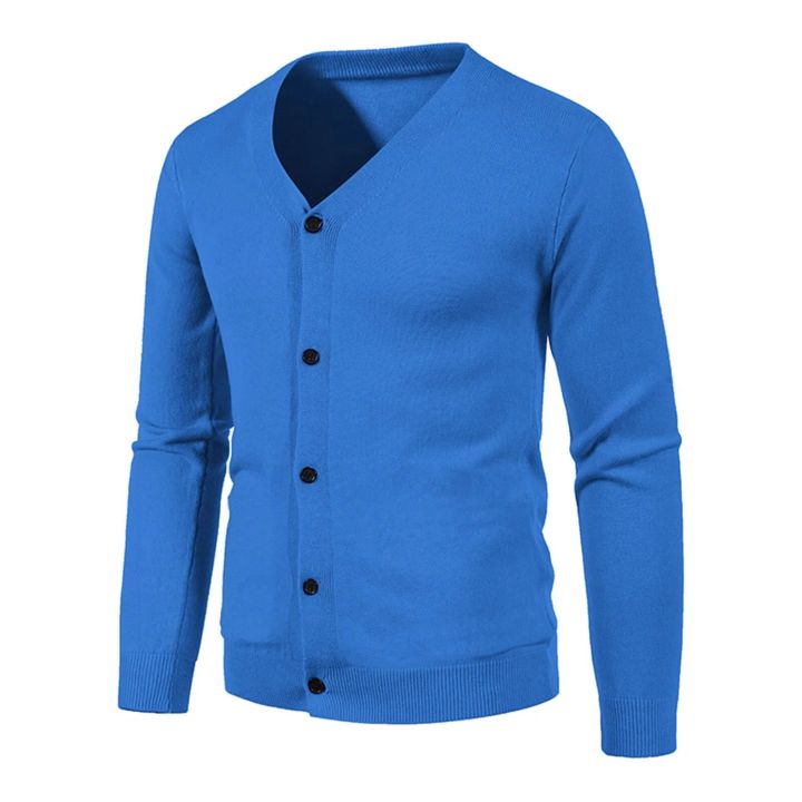 Mens%20Casual%20Button%20Solid%20V%20Neck%20Slim%20Fit%20Warm%20Sweater%20Cardigan%20Coat%20Men%20Sweeter%20Cotton%20Sweater%20Medium%20Cardigan%20-%20Image%203
