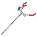 Lab Clamp 28cm 3 Prong Finger Style Rubber-Coated Head Laboratory Clamp Multifunctional Condenser Beaker Extension Clamp. 