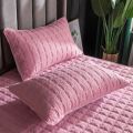 48x74 Soft Anti-Mite Quilting Process Pillowcase Solid Quilted Cotton Bedroom Home Decoration Pillow Cover White Blue Pink Beige. 