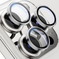 WSKEN For apple iPhone 15 Pro/ apple iPhone 15 Pro Max Camera Lens Protector Shatterproof 9H Tempered Glass Camera Screen Protector Metal Ring Cover Film Accessories Black Titanium, White Titanium, Blue Titanium, Natural Titanium.