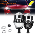JAERBEE 2.5 Inch Bi Led Projector Lens for H4 H7 9005 9006 Led Lenses Car Bulbs 8000LM 6000K White with Hi/Lo Beam LHD. 