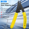 gu Cfs-3 Fiber Optical Stripper Pliers 3-port Wire Strippers Ftth Optic Fast Stripping Pliers Tool Supplies.