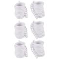 60X White 25mm Inner Plastic Curtain Rings.