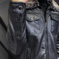 Men Autumn Thick Warm Fleece Leather Jacket Coat Men Winter Outwear Casual Military Bomber Motor Biker Leather Jackets Men S-4XL. 