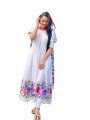 New Model Beautiful Comfortable Gown Three Piece Readymade Set Screen Print Work for Women.