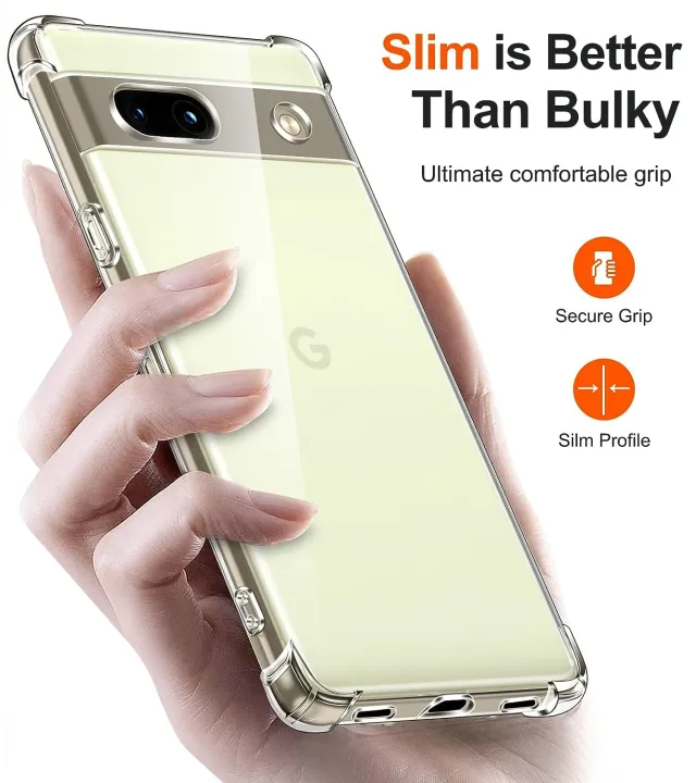 Google%20Pixel%207A%20Airbag%20Silicone%20Case%20Crystal%20Clear%20Soft%20Tpu%20-%20Transparen%20-%20Image%205