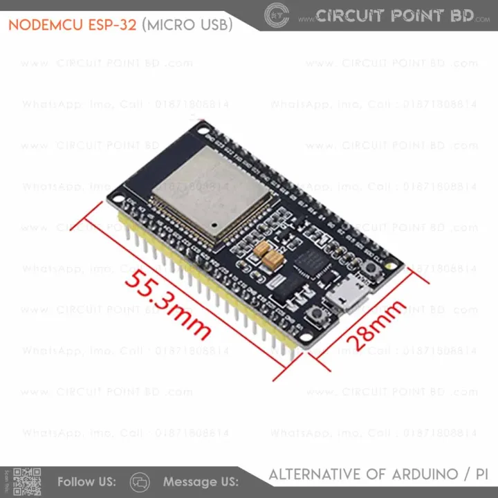 ESP32%20ESP32S%20NodeMcu%20Wroom%20-%2038%20Pin%20Big%20Size%20Version%20Built-in%20WIFI%20+%20BLUETOOTH%20Module%20Dual%20Core%2032BIT,%20240MHZ%20for%20Robotics,%20IOT,%20DIY%20Electronic.%20Alternative%20of%20Arduino%20and%20Raspberry%20pi.%20-%20Image%203