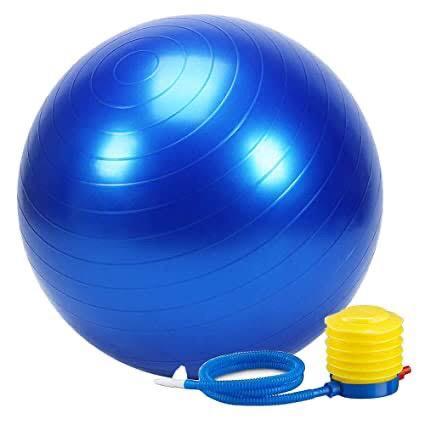 Gym fitness ball with pump( multi-colour)