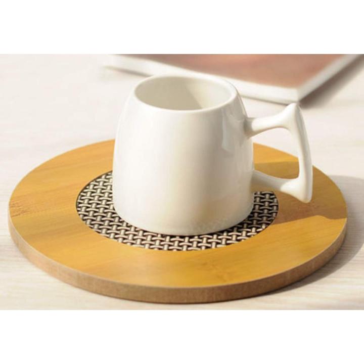 Large Placemat Bamboo Tea Coaster Heat Pad for Home, Office, Kitchen, Dining Table- 1 Pcs