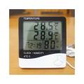 HTC-2 Digital Indoor/Outdoor Thermo-hygrometer Temperature Humidity Meter with Time/Clock Home & Industrial Room Temperature. 