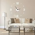 3D Luminous Wall Clock Frameless Acrylic DIY Digital Clock Wall Stickers Mute Clock for Living Room Bedroom Office Wall Decor.