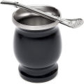 Yerba Mate Gourd Set Double-Wall Stainless Steel Mate Tea Cup and Bombilla Set. 